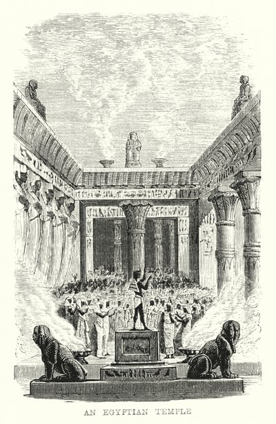 Egyptiläinen temppeli (kaiverrus) tekijältä European School