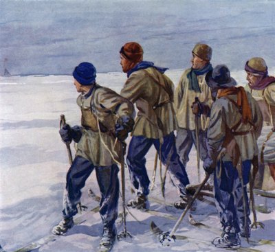 Kapteeni Scottin ryhmä saapuu etelänavalle liian myöhään ja huomaa, että Roald Amundsen oli ehtinyt ennen heitä tavoitteeseensa. tekijältä European School