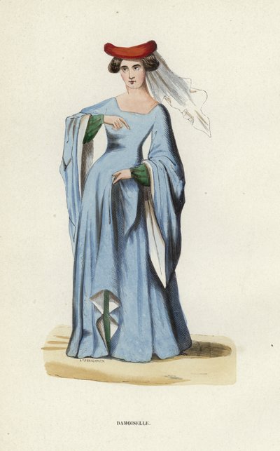 Damoiselle (värillinen kaiverrus) tekijältä European School