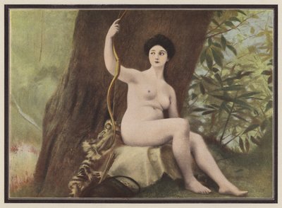 Diana metsästäjä roomalaisesta mytologiasta (väri litho) tekijältä European School