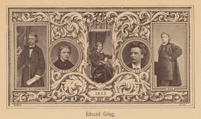 Edvard Grieg, norjalainen säveltäjä (kaiverrus) tekijältä European School