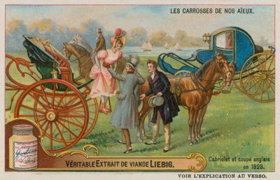 Englantilaiset Cabriolet ja Coupe-valmentajat vuonna 1828 tekijältä European School