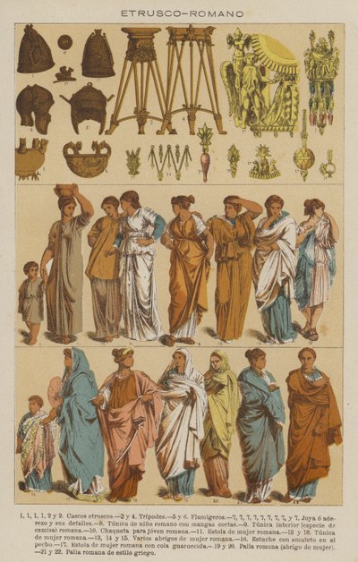etruski, roomalainen (väri litho) tekijältä European School