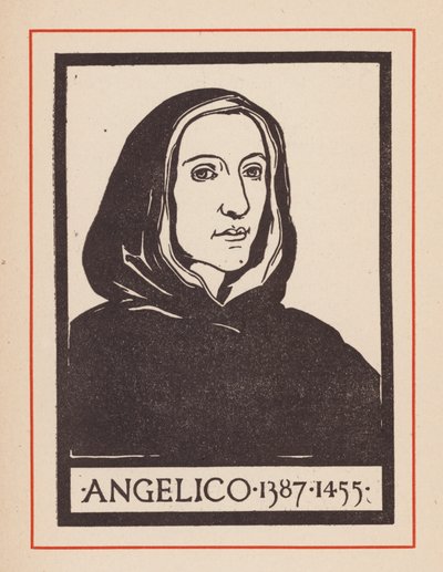 Fra Angelico, italialainen renessanssitaiteilija (litografia) tekijältä European School
