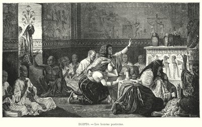 Hautajaiset muinaisessa Egyptissä (litho) tekijältä European School