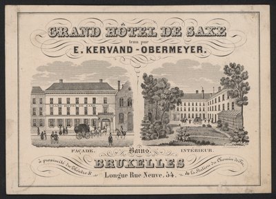 Grand Hotel De Saxe, E Kervand-Obermeyer, Bryssel tekijältä European School