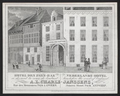 Hotel Des Pays Bas, Nederlands Hotel, A L Charle-Janssens, Antwerpen, Antwerpen (kaiverrus) tekijältä European School