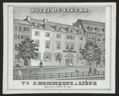 Hotel Du Lievre, J Mommertz, Liege (kaiverrus) tekijältä European School