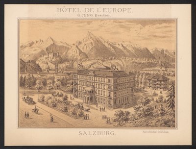 Hotel Trade Card (värillinen kaiverrus) tekijältä European School