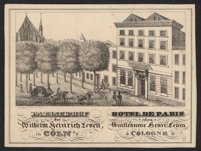 Hotel Trade Card (kaiverrus) tekijältä European School