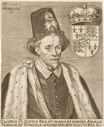 James VI Skotlannista ja James I Englannista, pub. 1603. tekijältä European School