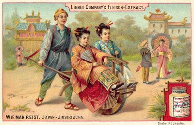 Japanilainen riksa (chromolitho) tekijältä European School