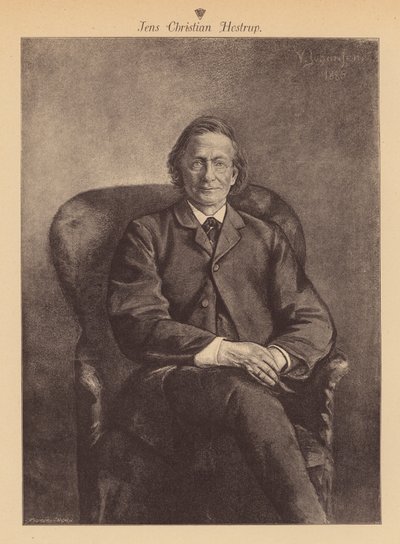 Jens Christian Hostrup, tanskalainen runoilija ja näytelmäkirjailija (kaiverrus). tekijältä European School