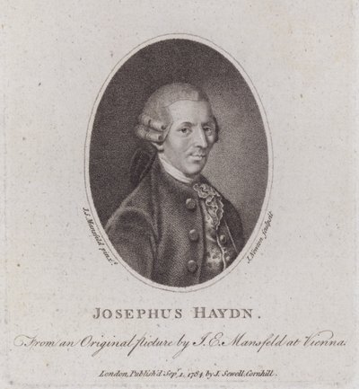 Joseph Haydn, itävaltalainen säveltäjä (kaiverrus) tekijältä European School