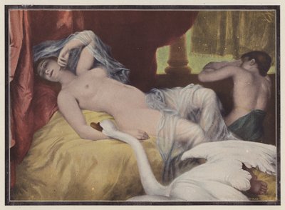 Leda, Spartan prinsessa kreikkalaisesta mytologiasta (väri litho) tekijältä European School