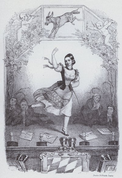 Lola Montez Tanssii Baijerin historiaa (litho) tekijältä European School