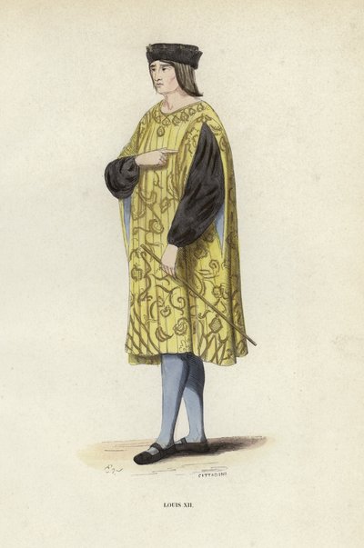 Ludvig XII (värillinen kaiverrus) tekijältä European School