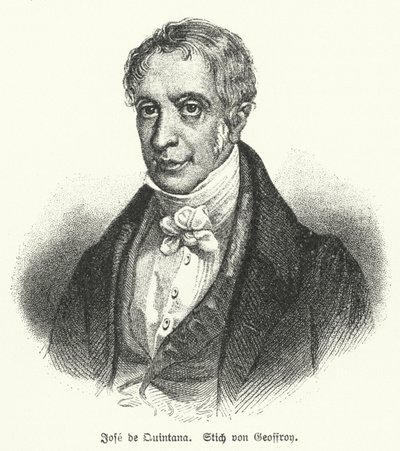 Manuel Jose Quintana, espanjalainen runoilija (litho) tekijältä European School