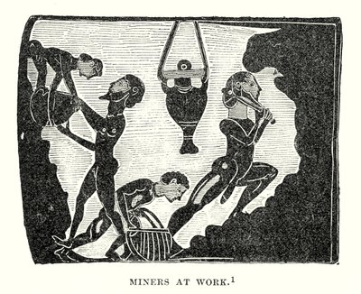 Kaivostyöläiset työssä (kaiverrus) tekijältä European School