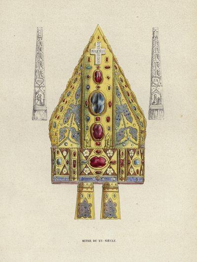 15th Century Mitre (värillinen kaiverrus) tekijältä European School