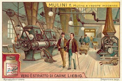 Moderni höyrykäyttöinen mylly (chromolitho) tekijältä European School