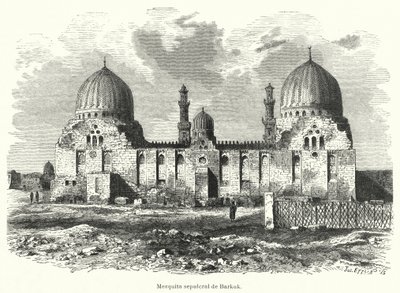 Sulttaani Barquqin moskeija ja mausoleumi, Kairo, Egypti (litho) tekijältä European School