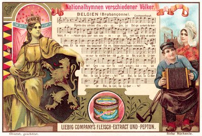 Belgian kansallislaulu (chromolitho) tekijältä European School