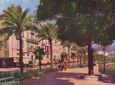 Nizza, Avenue Massena (värilitografia) tekijältä European School