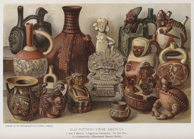 Vanhaa keramiikkaa Amerikasta (chromolitho) tekijältä European School