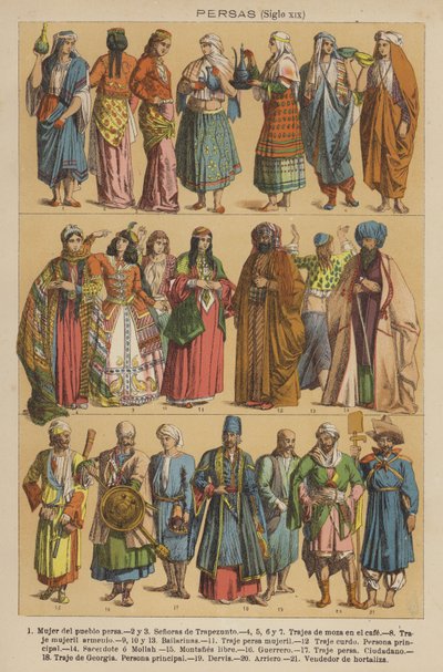 Persia, 1800-luku (värivalokuvat) tekijältä European School