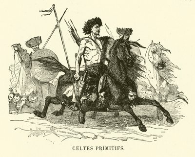 Primitiiviset kelttiläiset soturit (kaiverrus) tekijältä European School
