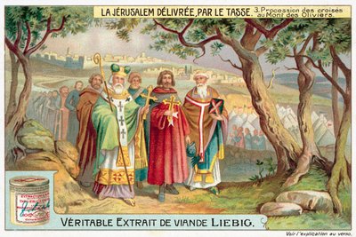 Ristikulkue Öljymäellä (chromolitho) tekijältä European School