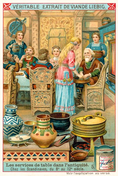 Skandinaaviset astiat, 8.-1100-luku (chromolitho) tekijältä European School