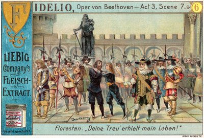 Kohtaus Beethovenin oopperasta Fidelio (chromolitho) tekijältä European School