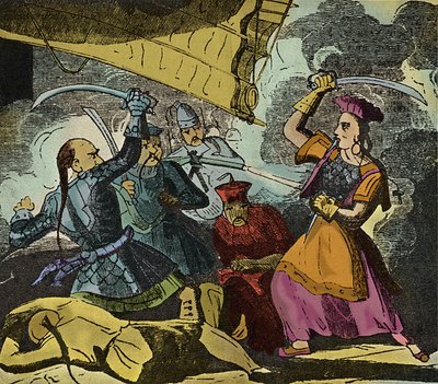 Shing Shi tai Ching Shih (kuoli 1844). Kiinalainen merirosvon nainen 1800-luvulta. Hän komensi todellista laivastoa, jolla hän voitti amiraali Kwo Langin. tekijältä European School