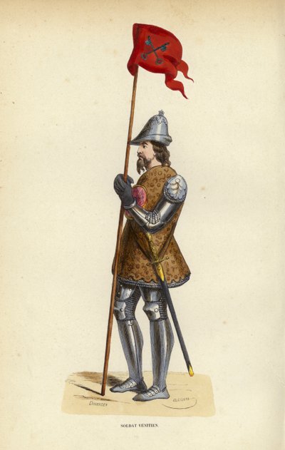 Soldat Venitien (värillinen kaiverrus) tekijältä European School