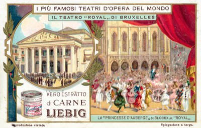 Theatre Royal de la Monnaie, Bryssel (chromolitho) tekijältä European School