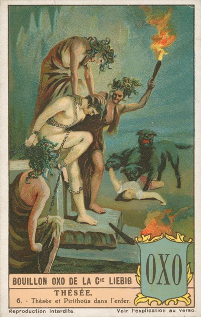 Theseus, Liebig-kortti, 1900-luvun alku (kromo) tekijältä European School