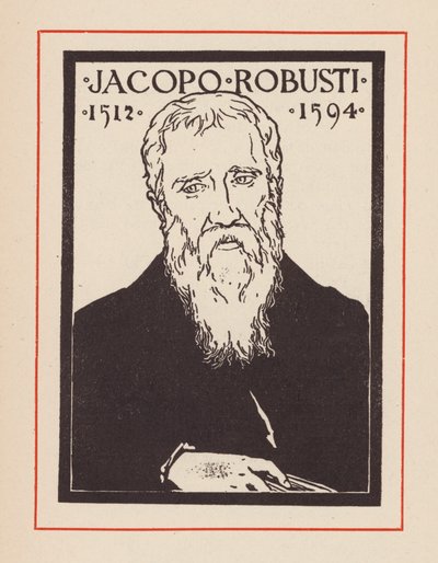 Tintoretto, italialainen renessanssitaiteilija (litografia) tekijältä European School