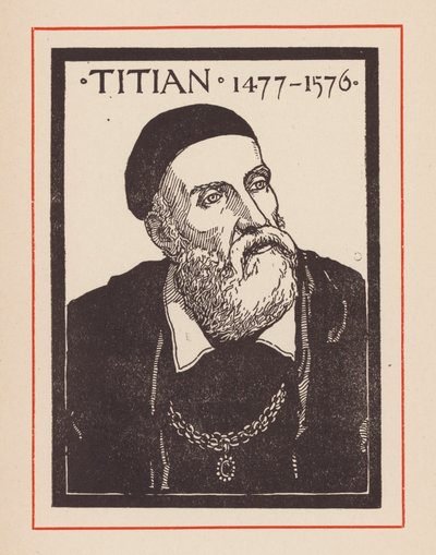 Titian, italialainen renessanssitaiteilija (litografia) tekijältä European School