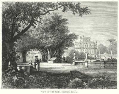 Näkymä Villa Pamphili-Doriaan (kaiverrus) tekijältä European School