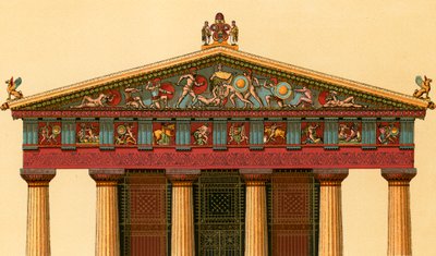 Athenen temppelin länsijulkisivu Aeginassa tekijältä European School
