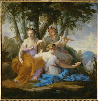 Clio, Euterpe et Thalia - Muset Clio, Euterpe ja Thalia ... tekijältä Eustache (studio of) Le Sueur