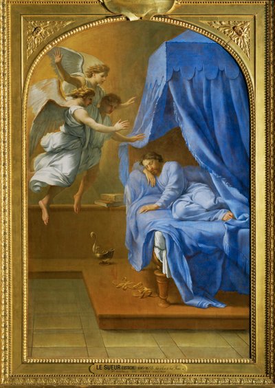 Le songe de Saint Bruno - Saint Brunon unelma ... tekijältä Eustache (studio of) Le Sueur