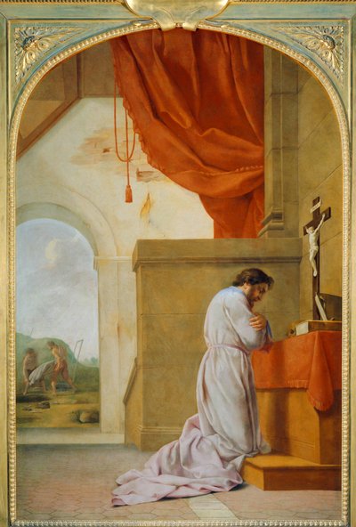 Pyhä Bruno rukouksessa - Pyhä Bruno rukouksessa ... tekijältä Eustache (studio of) Le Sueur