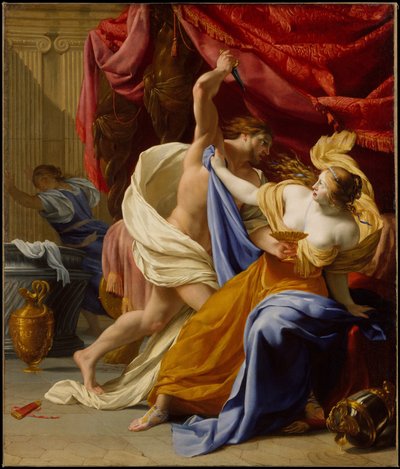 Tamarin raiskaus, n. 1640 (öljy kankaalle) tekijältä Eustache Le Sueur
