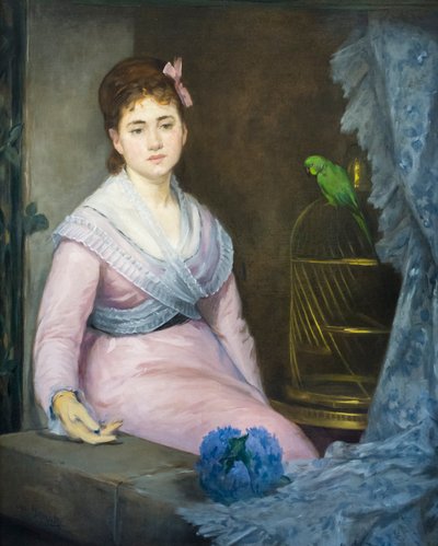 Laiskuus, c. 1871-1872 (öljy kankaalle) tekijältä Eva Gonzalès