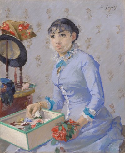 The Milliner, n. 1877 tekijältä Eva Gonzalès