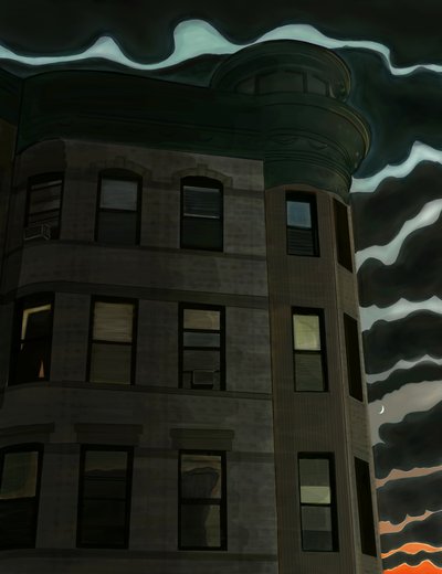 13th Street at 7th Avenue, Brooklyn (digitaalista taidetta) tekijältä Evan Sklar