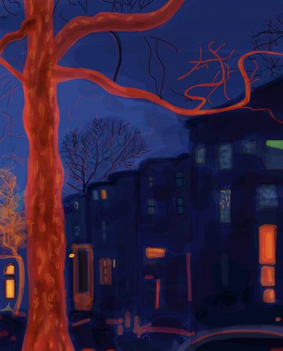 7th Street, Brooklyn, 2016 (digitaalinen taide) tekijältä Evan Sklar